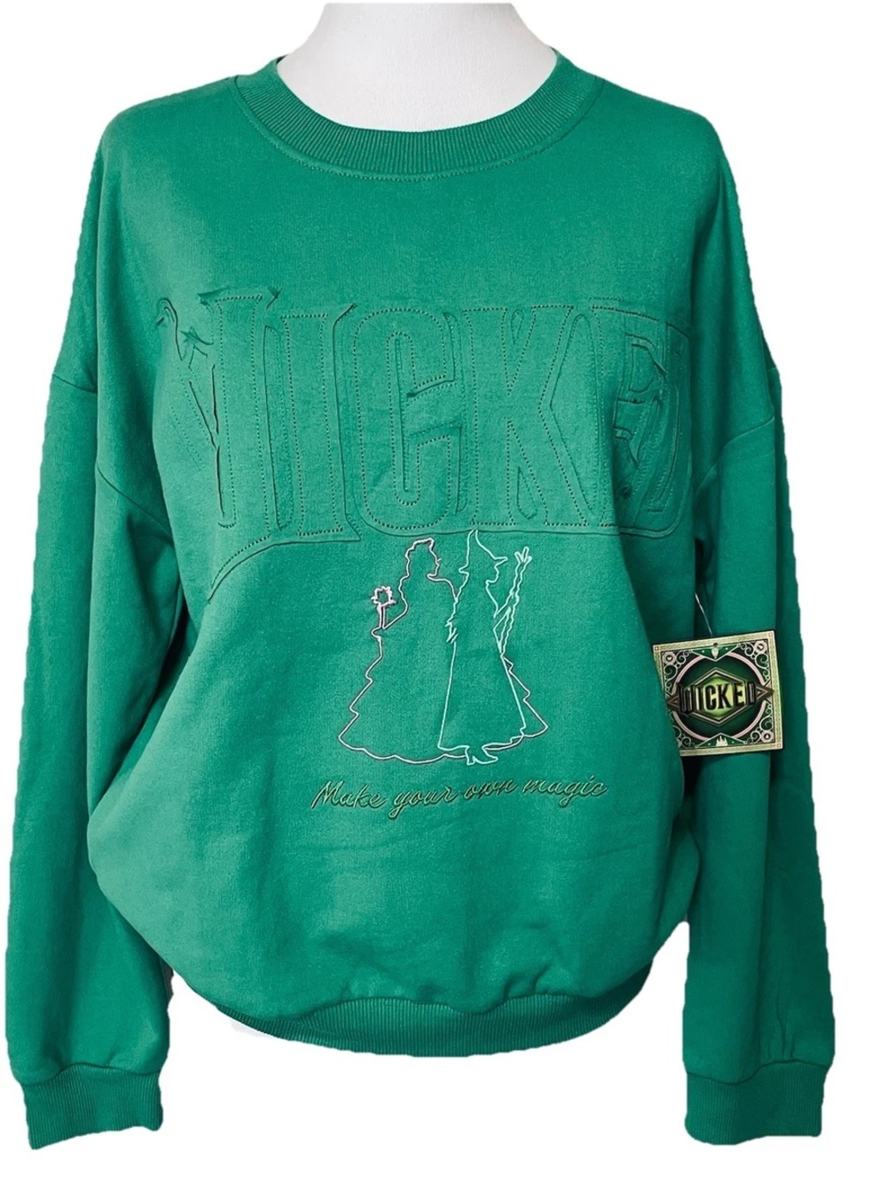 Wicked Embossed Crewneck Sweatshirt - Green